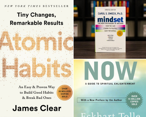 Books That Changed My Mindset and Improved My Personal Growth cover photo collage