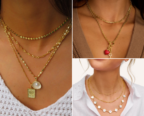 Timeless Gold Necklaces, Rings & Earrings cover photo collage