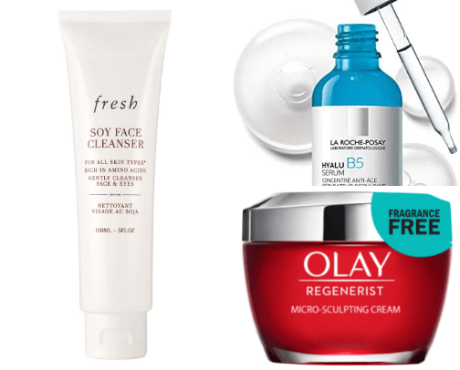 The best skin care products cover photo collage