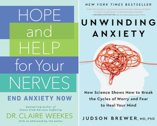 Anxiety management books that work best for me cover photo collage