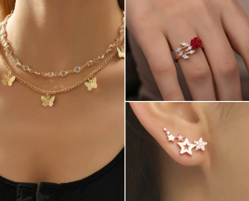 "Adorn Yourself in Timeless Elegance." cover photo collage