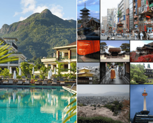 travelling cover photo collage