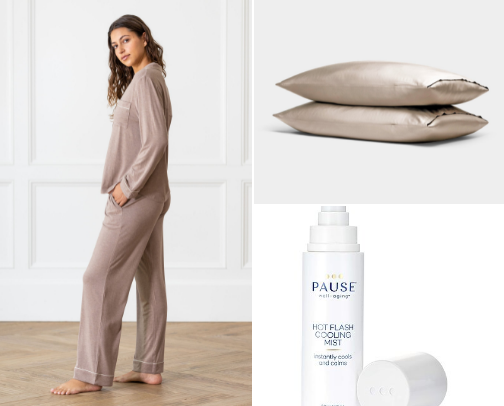 Sleep & Hot Flash Relief: Cool, Calm & Rest Through the Night cover photo collage