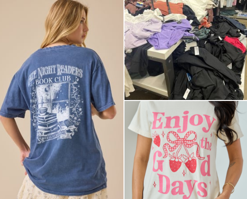 Graphics! We all have ‘em’! I live in leggings and an oversized graphic tee or sweatshirt most of the winter. These are my go tops! cover photo collage