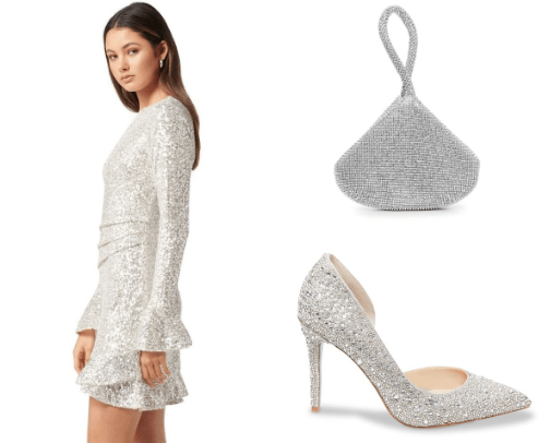Silver outfit only cover photo collage