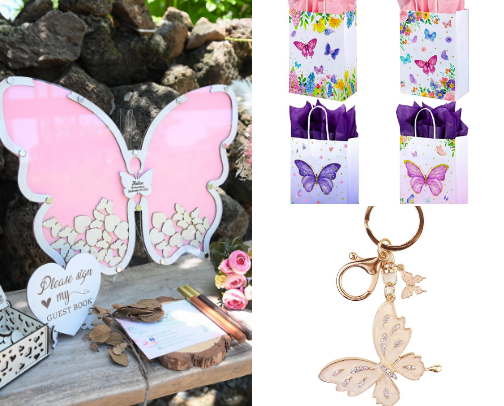Butterfly Babyshower ideas cover photo collage