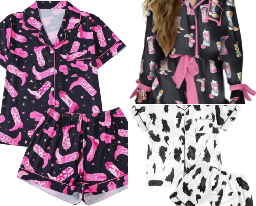 Cute Western pajamas cover photo collage