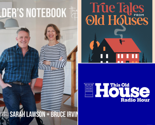 10 Must-Listen Podcasts for Lovers of Old Houses cover photo collage