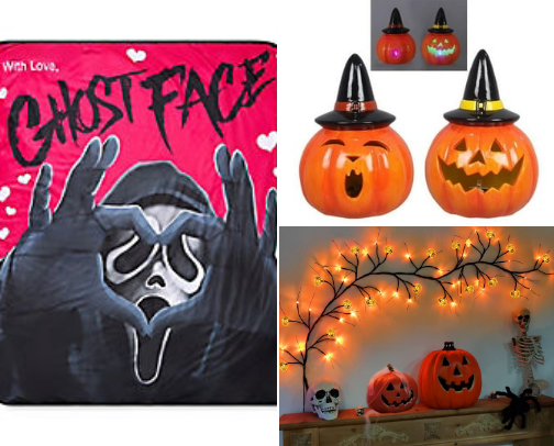 Halloween decorative items cover photo collage