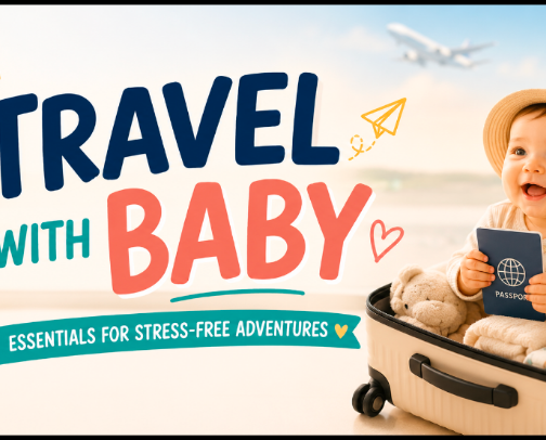 Travel With Baby cover photo collage