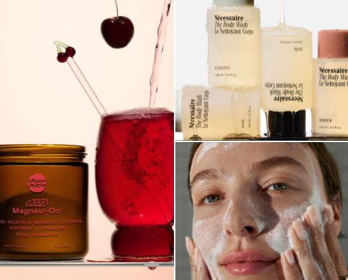 Hot Girl Glow Up Essentials🥗🍵☀️🥭🍯 cover photo collage