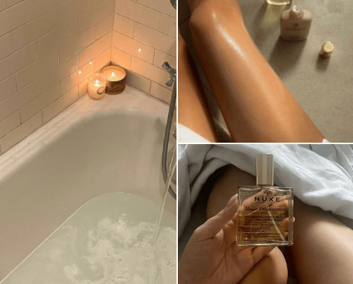 Body care for body acne girlies🥰 cover photo collage