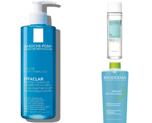skin care products for oily and combination skin 🧖🏼‍♀️ cover photo collage