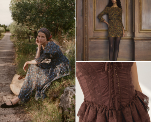 Dark Floral Fall Date-Night Fashion cover photo collage