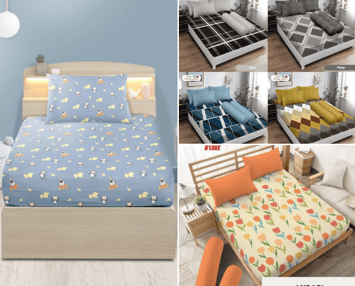 Rekomendasi Merk Sprei Premium, Bahan dan Motifnya Kece Banget Bikin Tidur Lebih Nyenyak cover photo collage