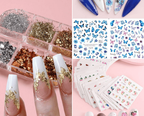 Materials for nail art 💅🏻 cover photo collage
