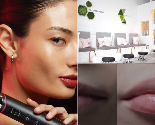 Skin, hair and nail care cover photo collage