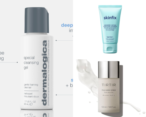 fav skin care products as an esthetician student cover photo collage