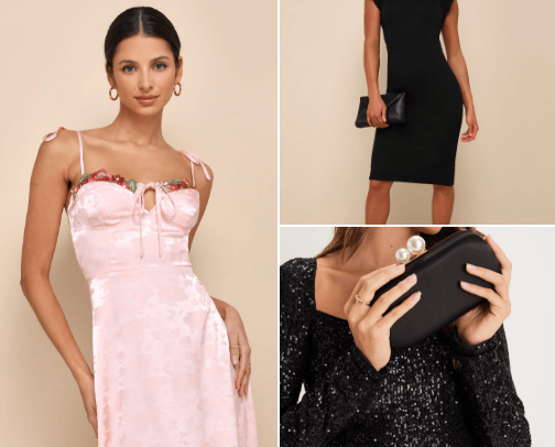 Valentine's day outfit ideas cover photo collage