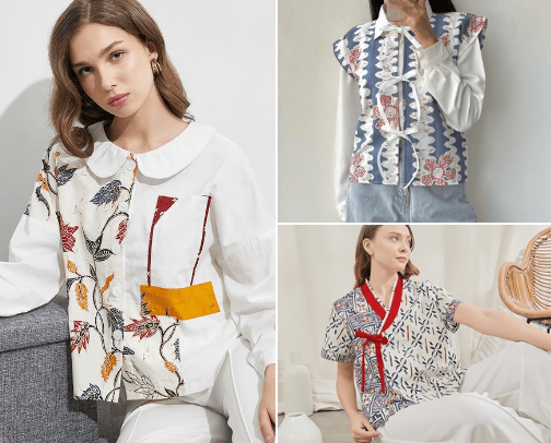 Rekomendasi batik wanita modern cover photo collage