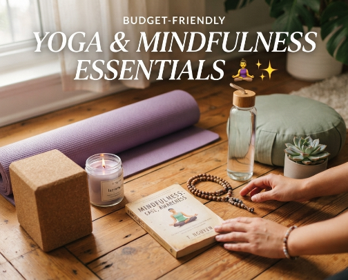 Budget-Friendly Yoga & Mindfulness Essentials 🧘‍♂️✨ cover photo collage