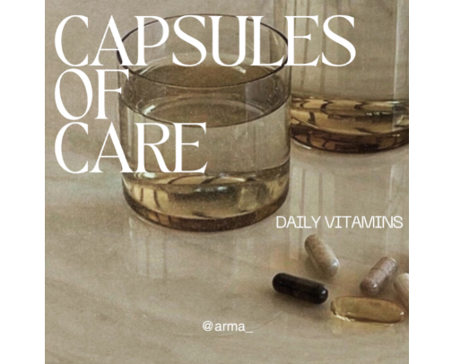 capsules of care: vitamins & supplements cover photo collage