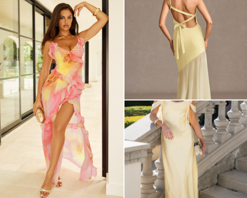 Wedding guest dresses cover photo collage