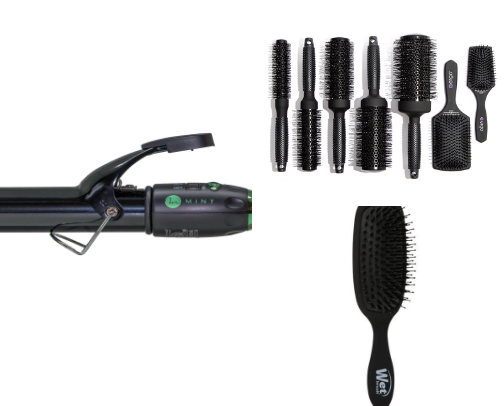 Hair tools cover photo collage