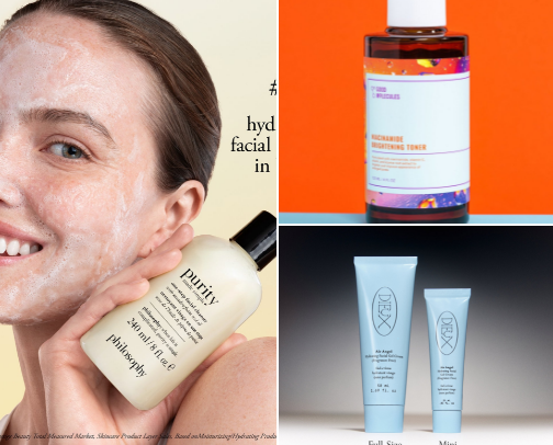 Morning skincare routine cover photo collage