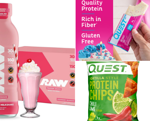 Protein Snacks! cover photo collage