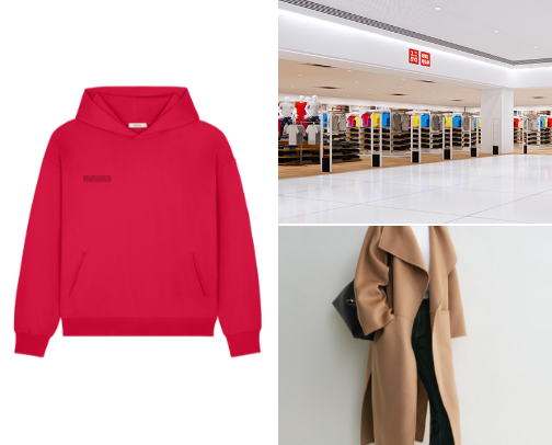 Trendy clothing brand cover photo collage