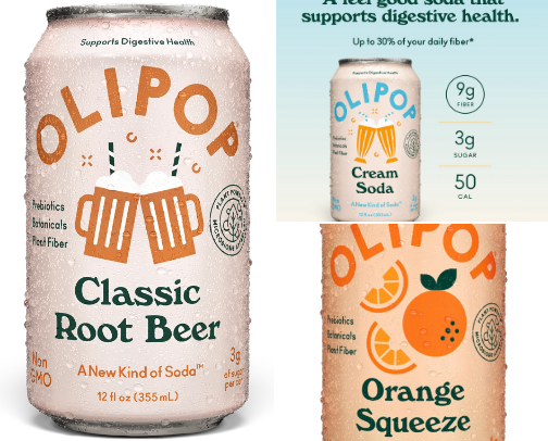 Olipop Prebiotic Beverages cover photo collage