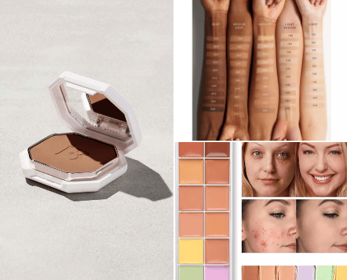 Fenty Foundation Powder cover photo collage
