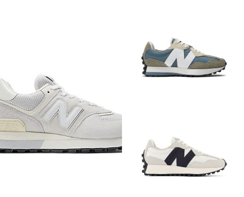 New Balance sneakers cover photo collage