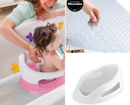 Baby Bath Seats That Stopped Me From Dreading Bath Time Every Night cover photo collage