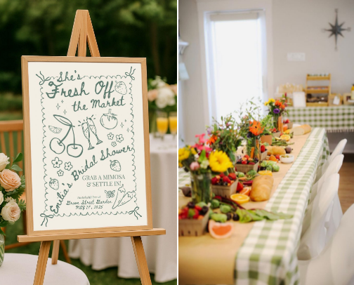 Bridal Shower Inspo: She's Off the Market cover photo collage