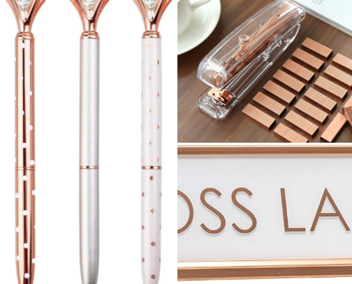 This list is perfect for the rose gold lover! cover photo collage