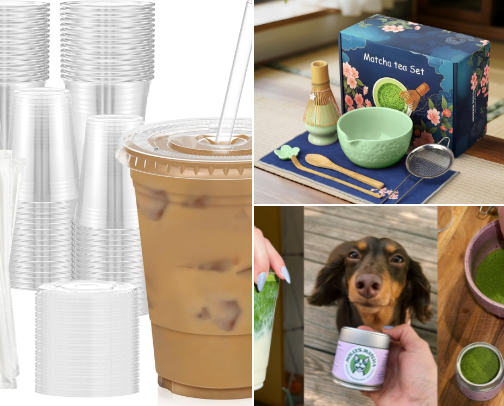 At home coffee / matcha bar cover photo collage