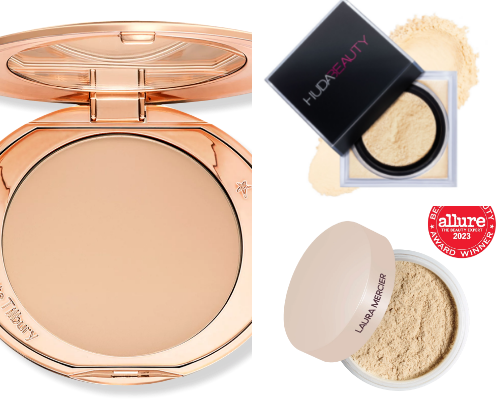 Setting powders cover photo collage