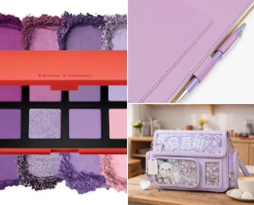 Purple Mood Board cover photo collage