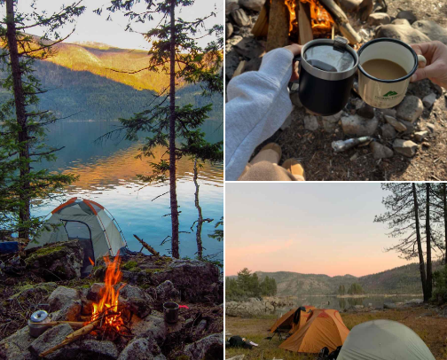 Let’s go camping ; the quintessentials for a perfect trip cover photo collage