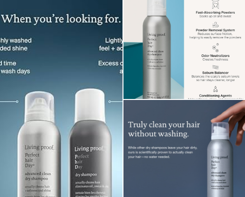 Dry Shampoos cover photo collage