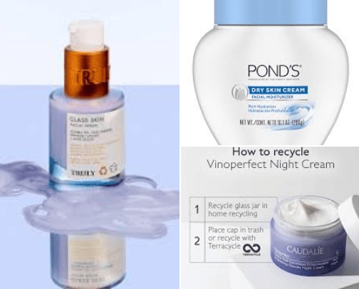 Skincare and make-up cover photo collage