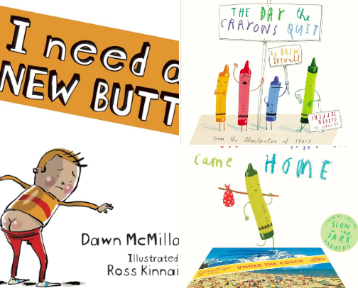 Kids bookshelf necessities cover photo collage