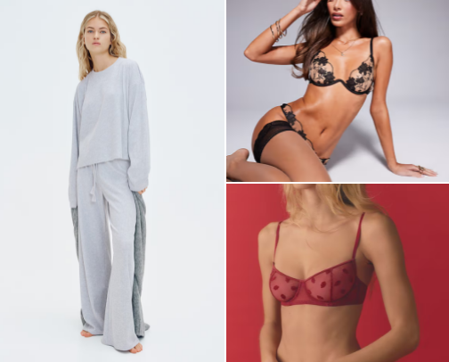 Seductive underwear & comfortable pajamas 🤍 cover photo collage
