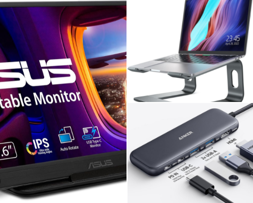 Digital Nomad Desk Setup Essentials cover photo collage