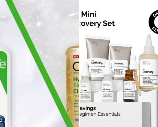 Acne-safe skincare cover photo collage