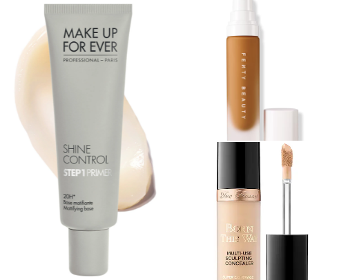 oily skin makeup routine cover photo collage