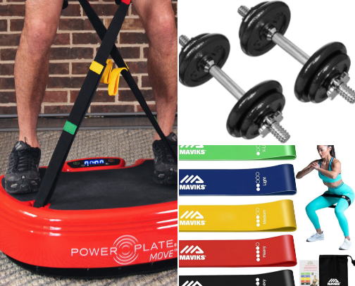 At home workout items! cover photo collage