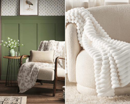 Blankets & Throw Pillows cover photo collage